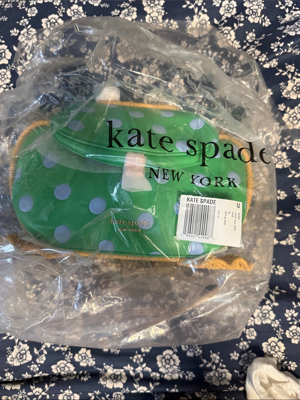 kate spade Green Polka Dot Shoulder Bag with Yellow Trim